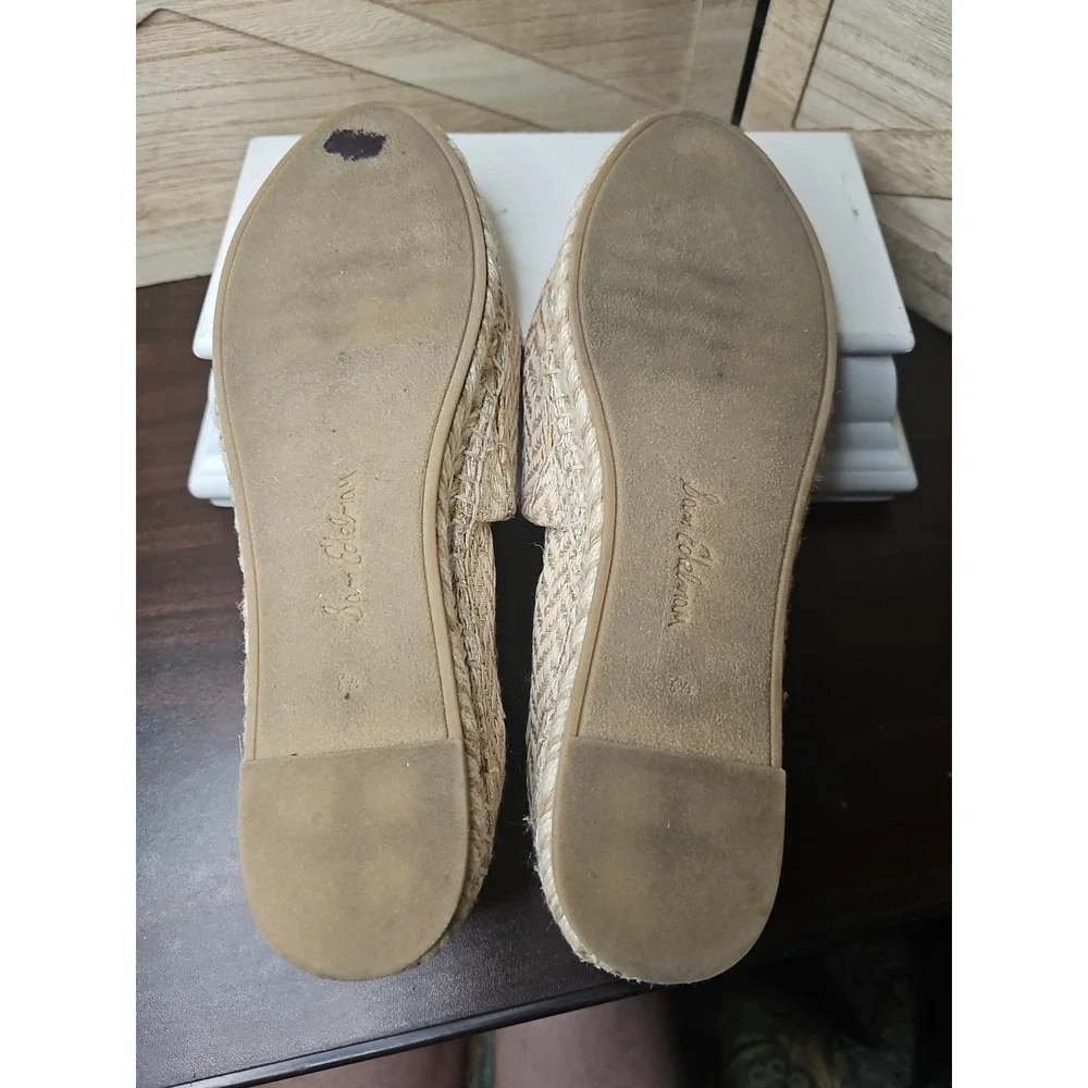 Sam Edelman Khloe Espadrilles‎ 8.5 Beige Chevron Shoes Chevron Beach Boho #596